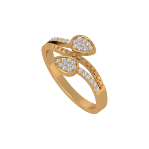 The Pears Track Gold Diamond Ring