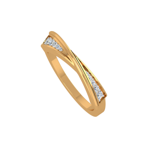 The Sweet Sleek Gold Diamond Ring