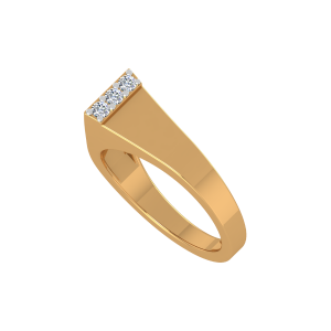 The Golden Flair Gold Diamond Ring