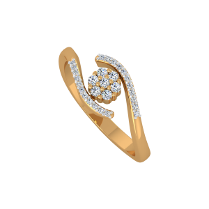The Floral Orb Gold Diamond Ring