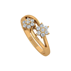 Floral Explorer Gold Diamond Ring