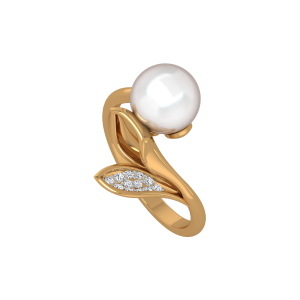 The Mermaid Gold Diamond & Pearl Ring