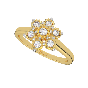 Floral Edition Gold Diamond Ring