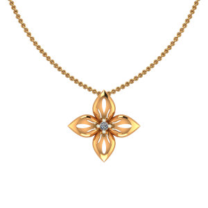 The Flower Gold Diamond Pendant