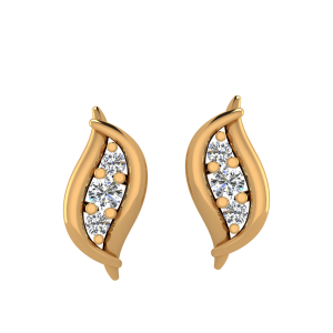 The Designer Loop Diamond Stud Earrings