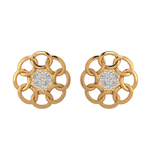 Rings of Romance Diamond Stud Earrings