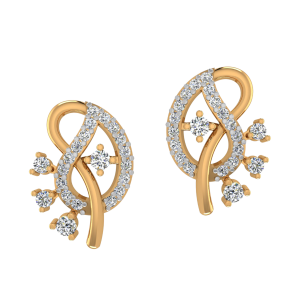 Paisley Redefined Diamond Stud Earrings