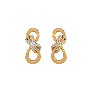 Infinity Forever Diamond Stud Earrings
