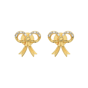 Infinity Bow Diamond Earrings