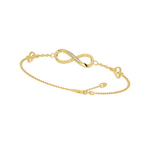 Classic love  diamond and gold bracelet For Her