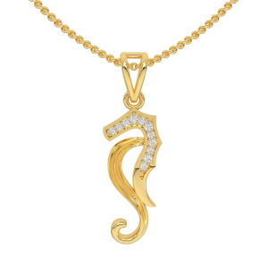 The S Horse Gold Diamond Pendant