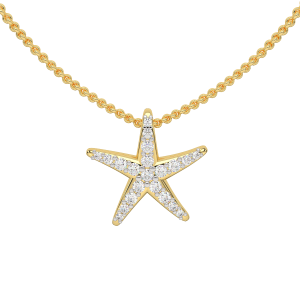 The Starfish Gold Diamond Pendant