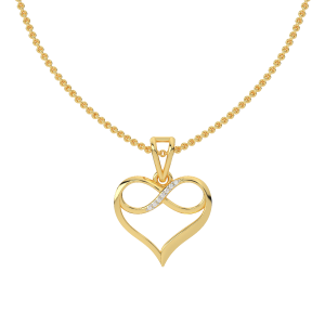 The Diamond Infinity and heart Pendant
