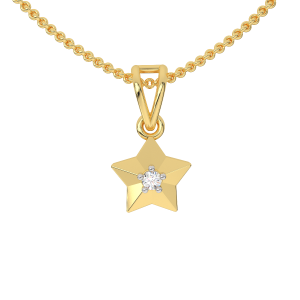 The Sweet Star Gold Diamond Kids Pendant