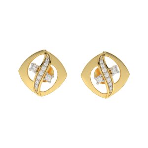 The Bloom Gold Diamond Earrings