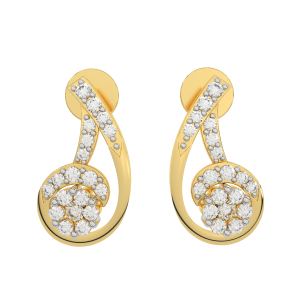 The Trendy Gold Diamond Earrings