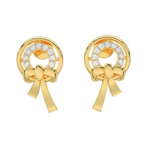 The Knotted Gold Diamond Earrings