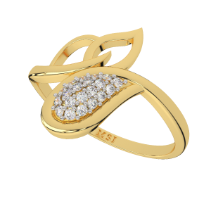 The Twine Sparkle Gold Diamond Ring