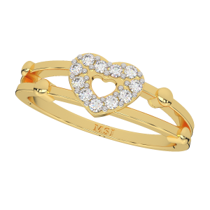 The Mystic Heart Gold Diamond Ring