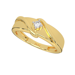 The Glitter Pop Gold Diamond Men's Ring