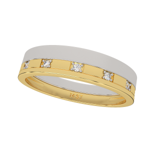 The Elegant Couple Gold Diamond Ring For Him