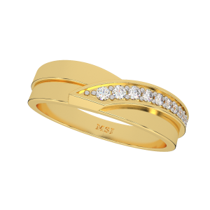 The Golden Tones Gold Diamond Ring