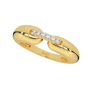 Locked Forever Couple Gold Diamond Ring For Him