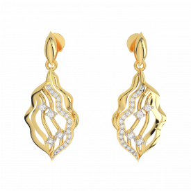 Pretty Gold Diamond Fancy Earrings