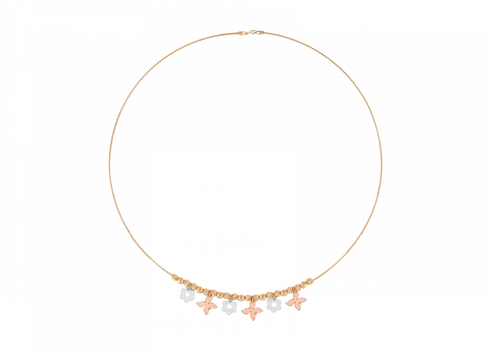 Floral Pendant With Rose Gold Chain